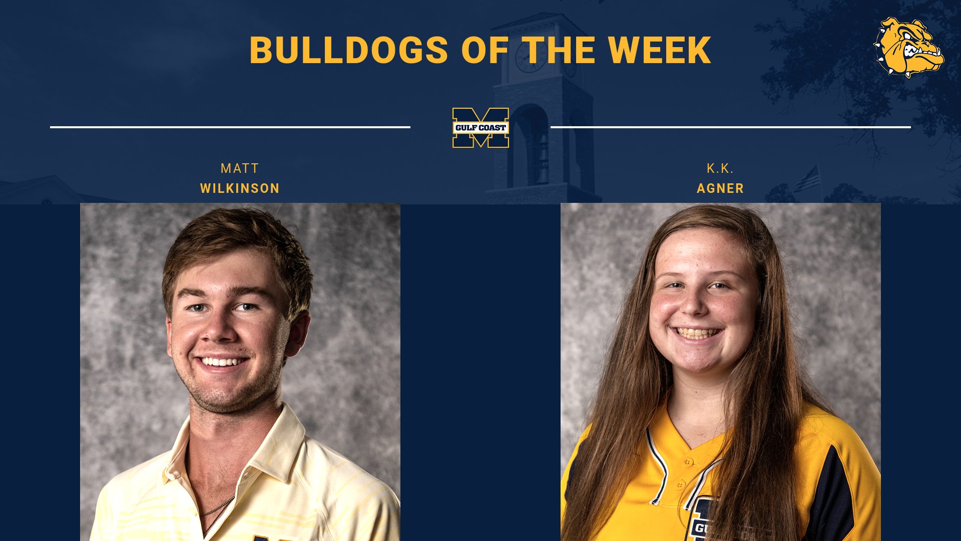 Wilkinson, Agner named Bulldogs of the Week