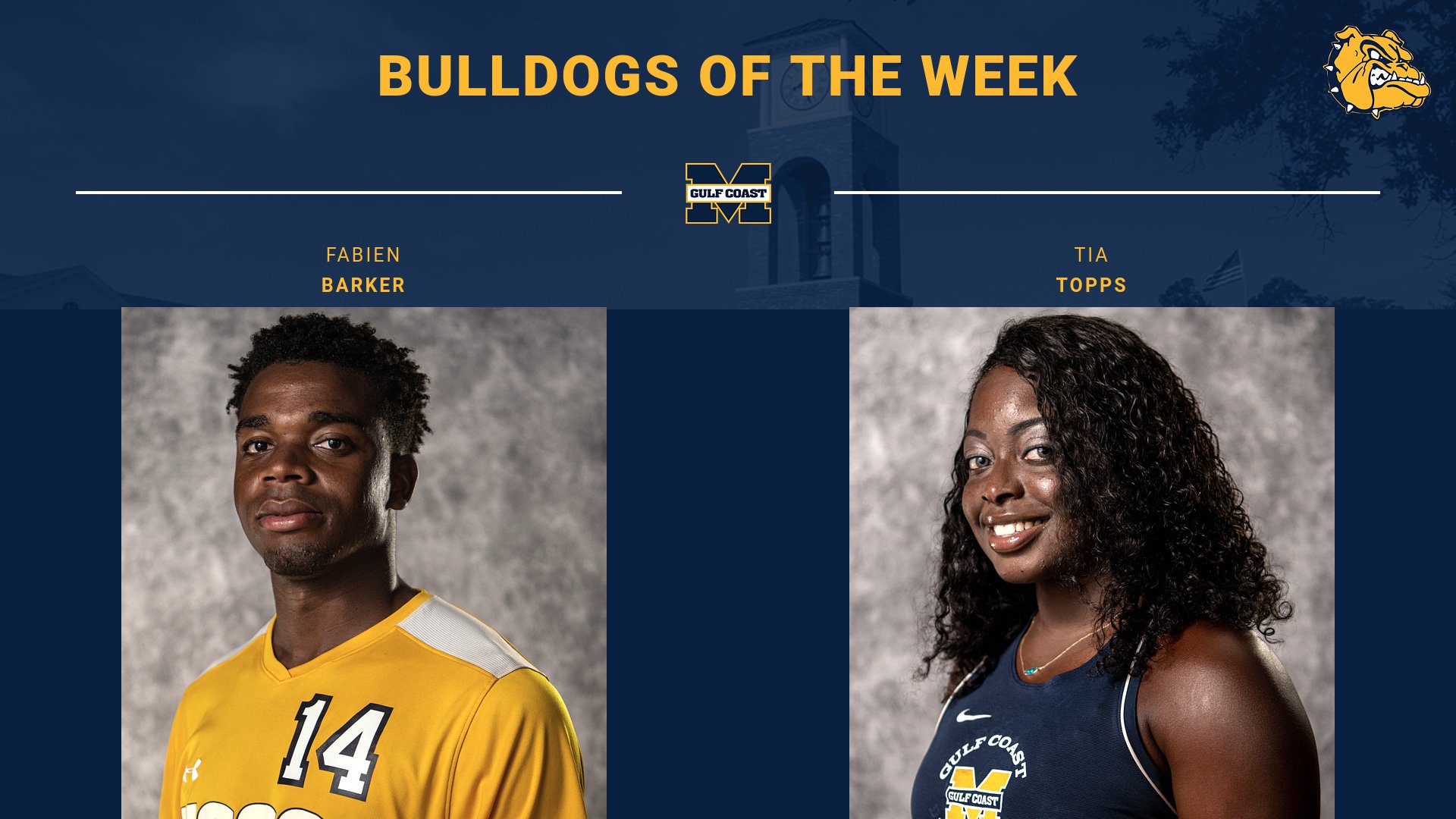 Barker, Topps named Bulldogs of the Week
