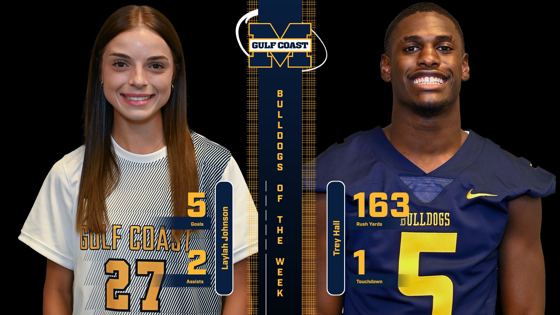Johnson, Hall named Bulldogs of the Week
