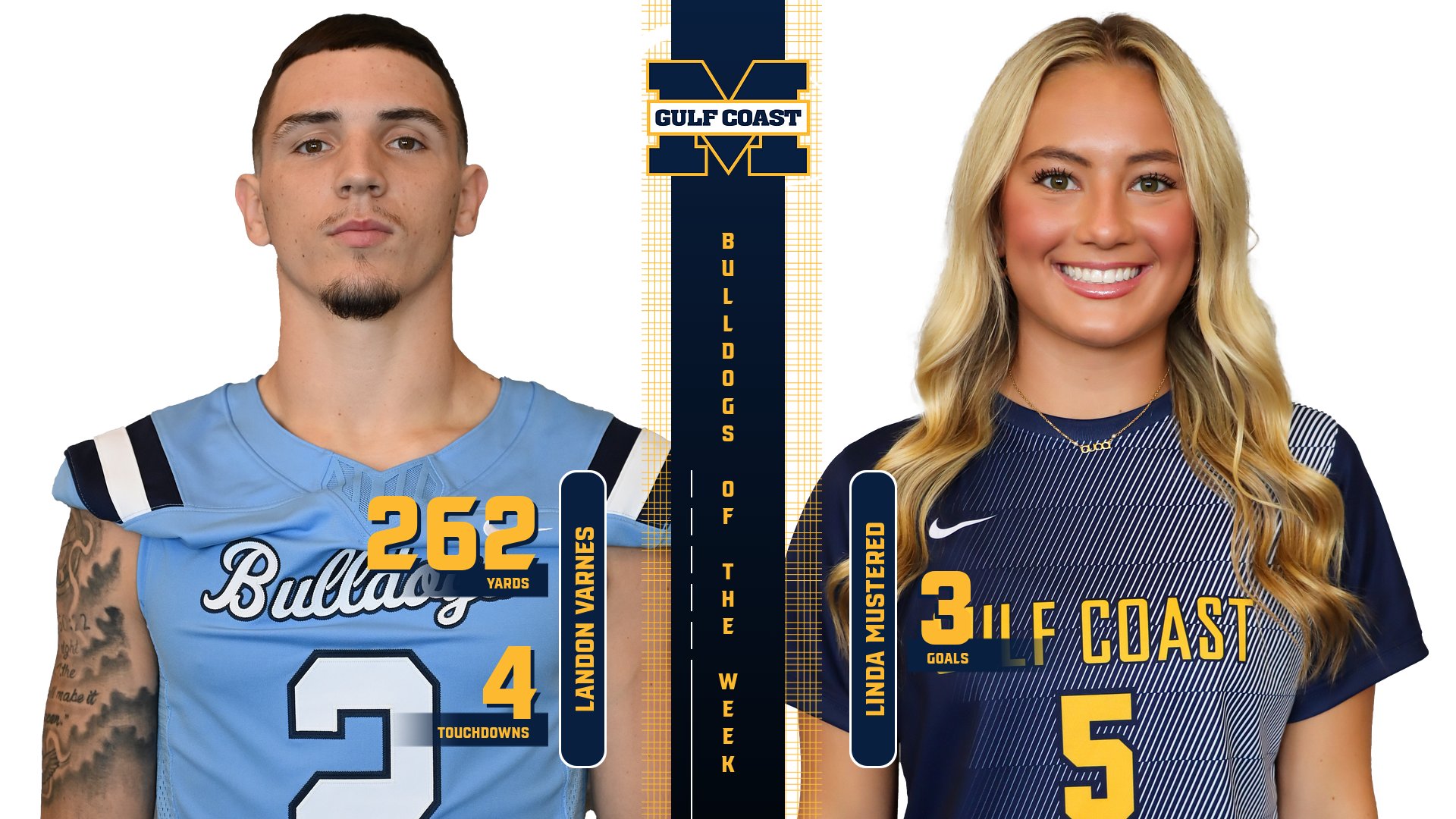 Varnes, Mustered named Bulldogs of the Week