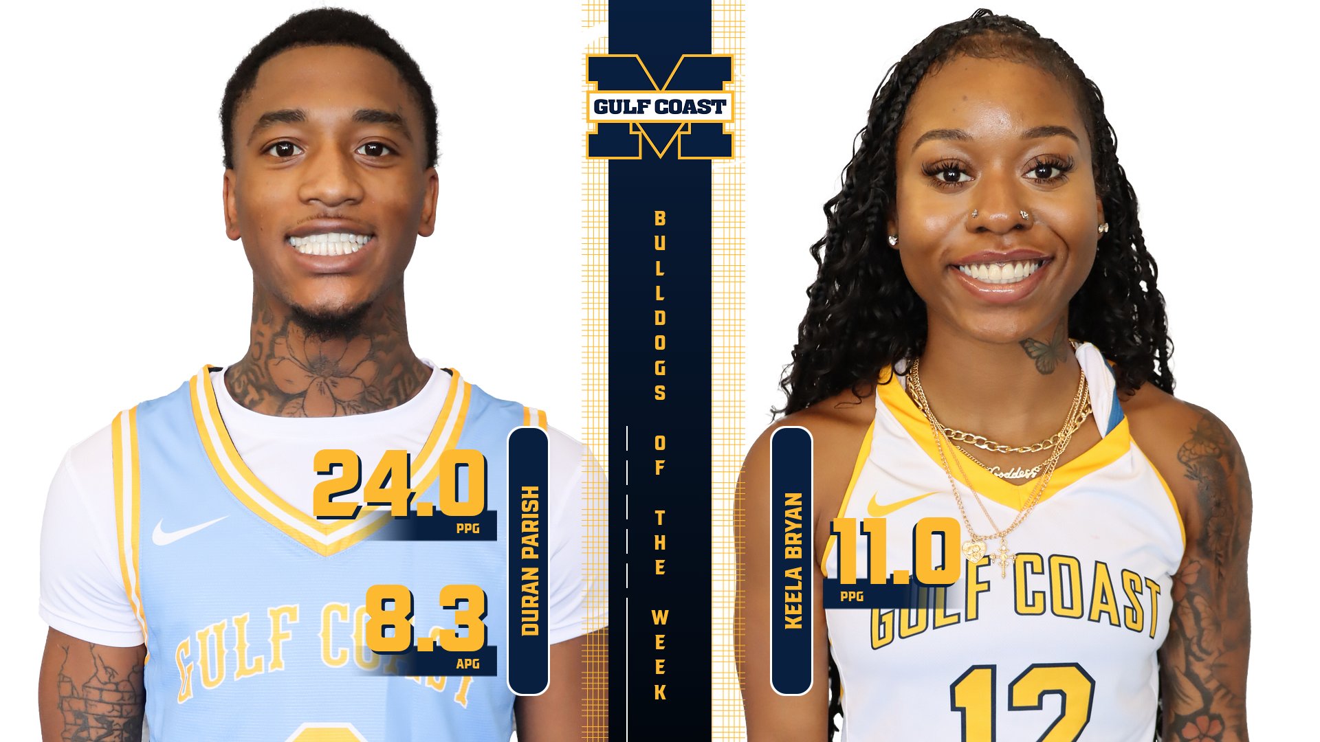 Parish, Bryan named Bulldogs of the Week