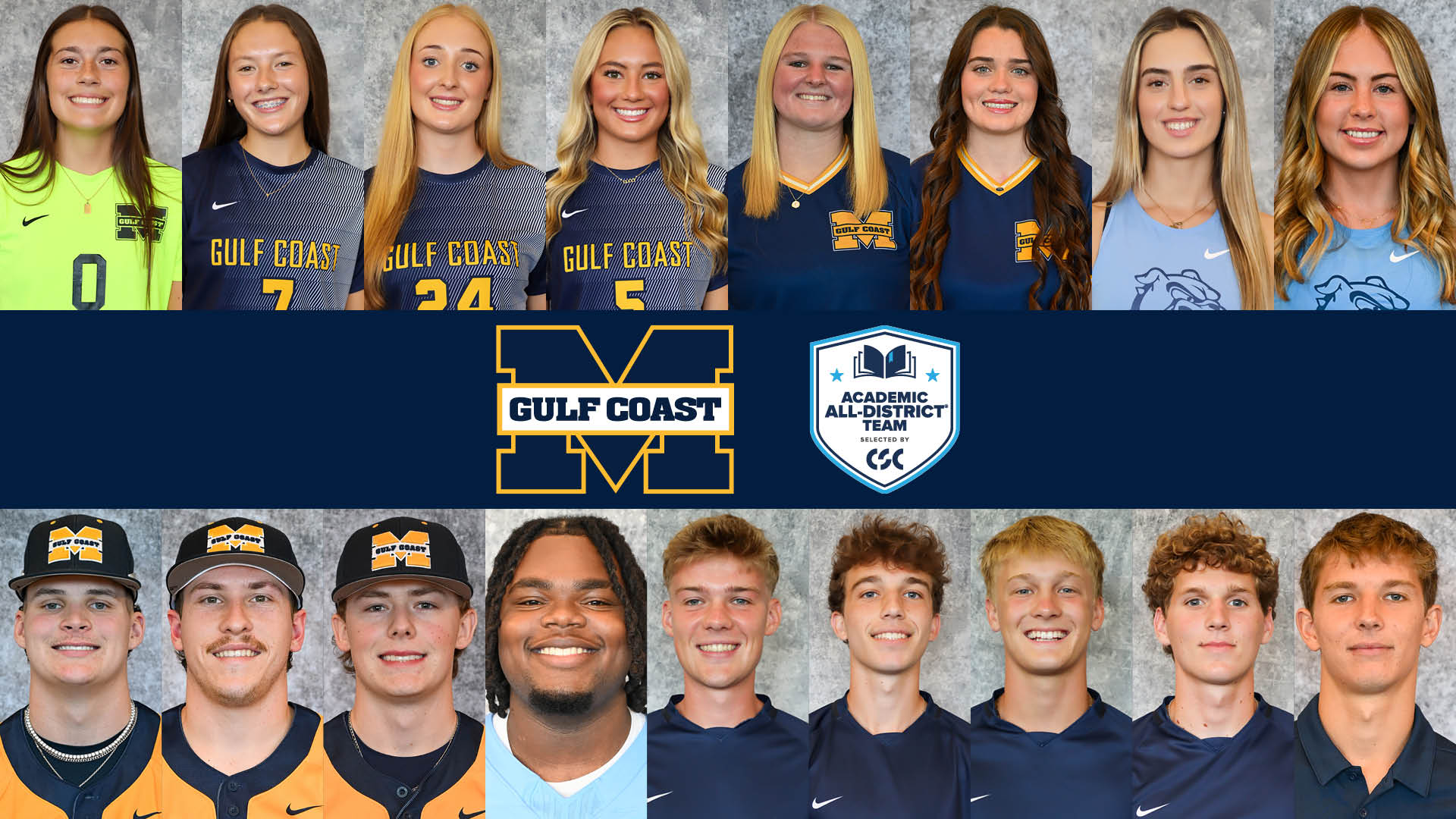 MGCCC has 17 on CSC Academic All-District Teams