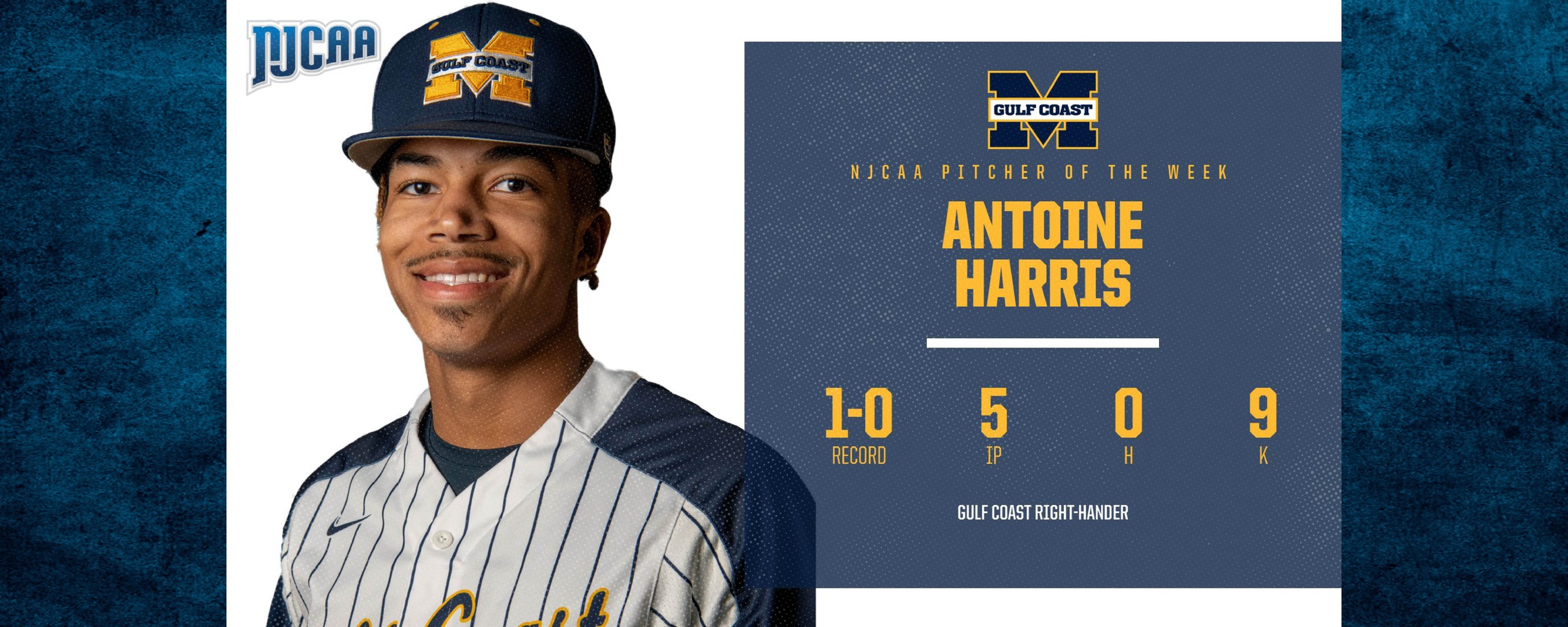 Harris wins NJCAA Pitcher of the Week