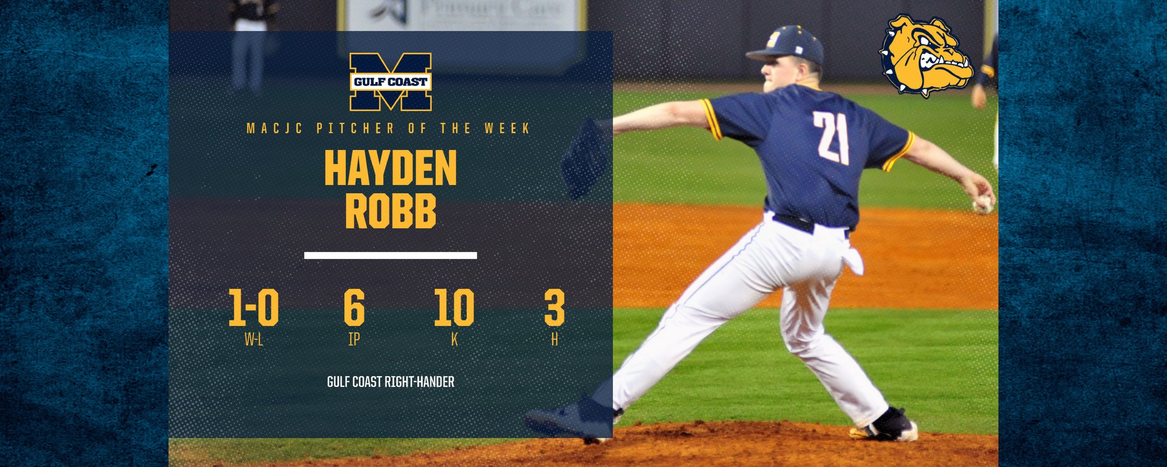 Robb wins MACJC Pitcher of the Week