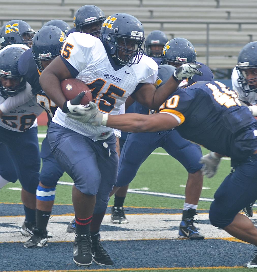 Blue and Gold scrimmage caps off MGCCC spring football