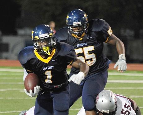 MGCCC'S T.J. McCann hopes to gain more rushing yards this week against Holmes.