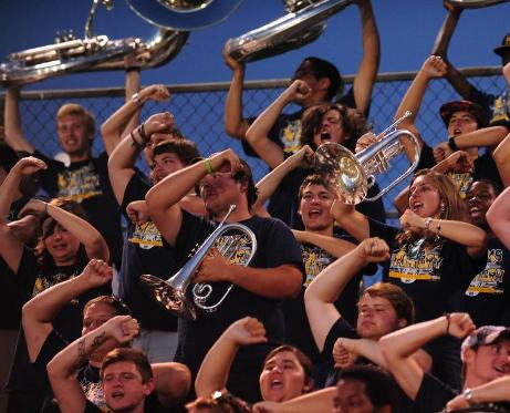 The MGCCC Pep Band gets into the groove at Northeast Sept. 26.
