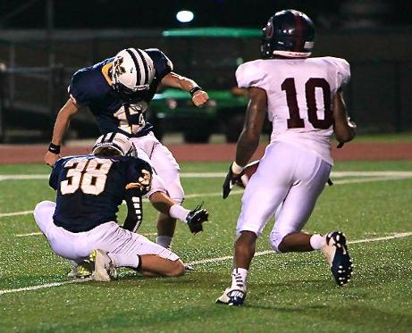MGCCC's Tristan Reynolds (13) made a season long 45 yard FG against Southwest Oct. 10.