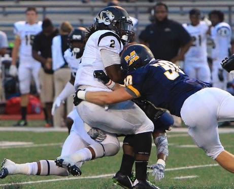Linebacker Ian Magandy (#30) and the MGCCC defense face a tough Hinds offense this week.