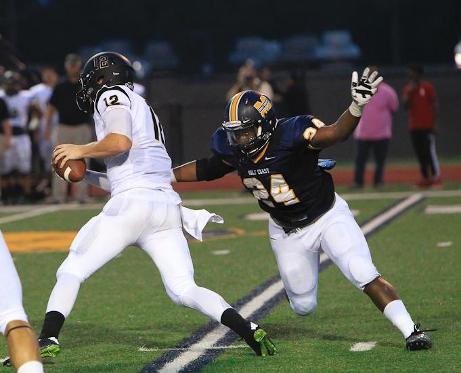 MGCCC'S Phalen Booker (#24) & The Bulldog defense hopes to put pressure on NW QB Karsten Miller Thursday.