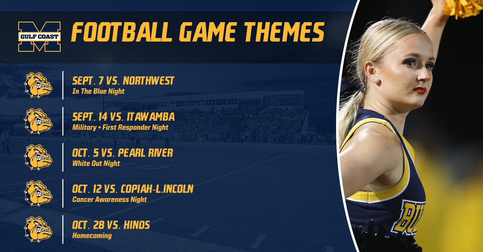 Gulf Coast announces football game themes