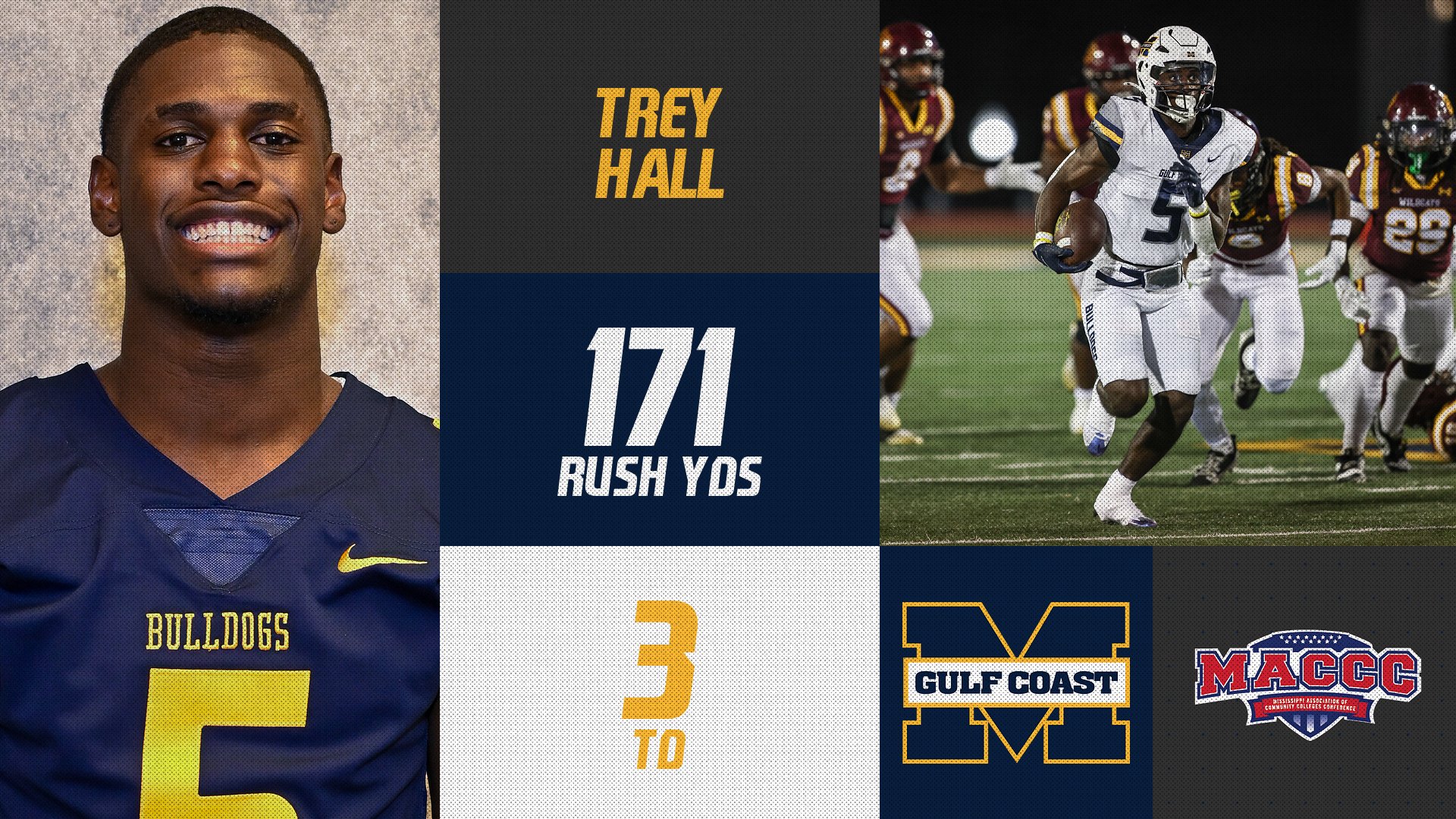 Hall sprints to MACCC Player of the Week