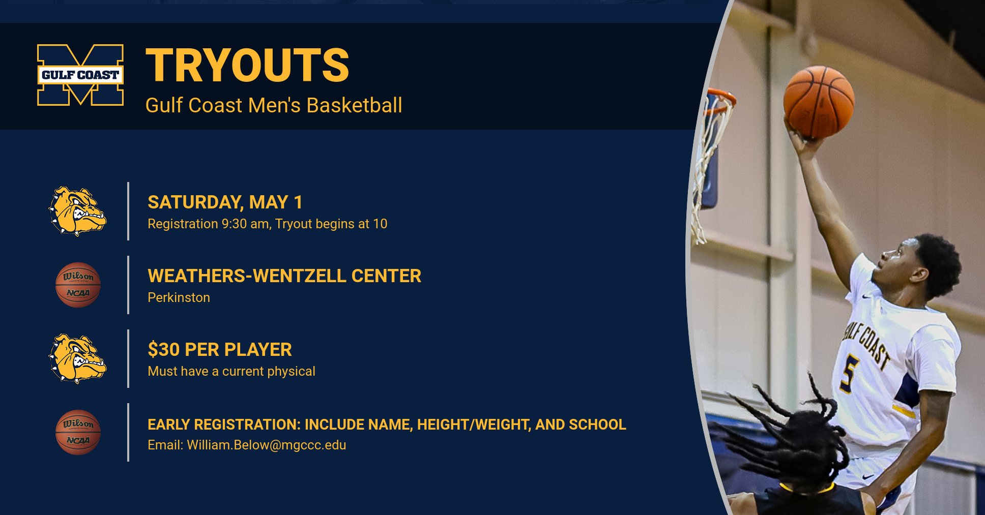 Men&rsquo;s Basketball tryout scheduled Saturday
