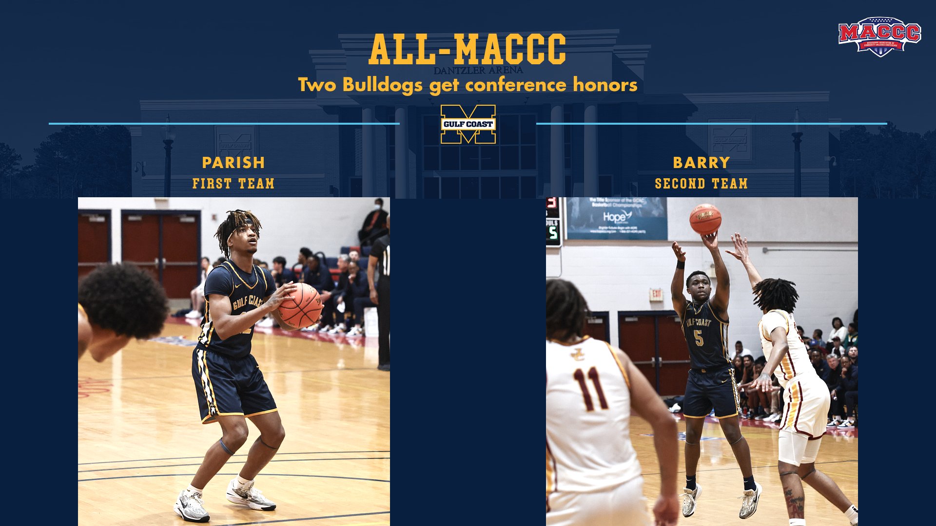 Parish, Barry named All-MACCC