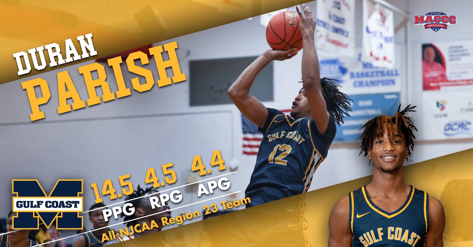 Parish earns All-Region honors
