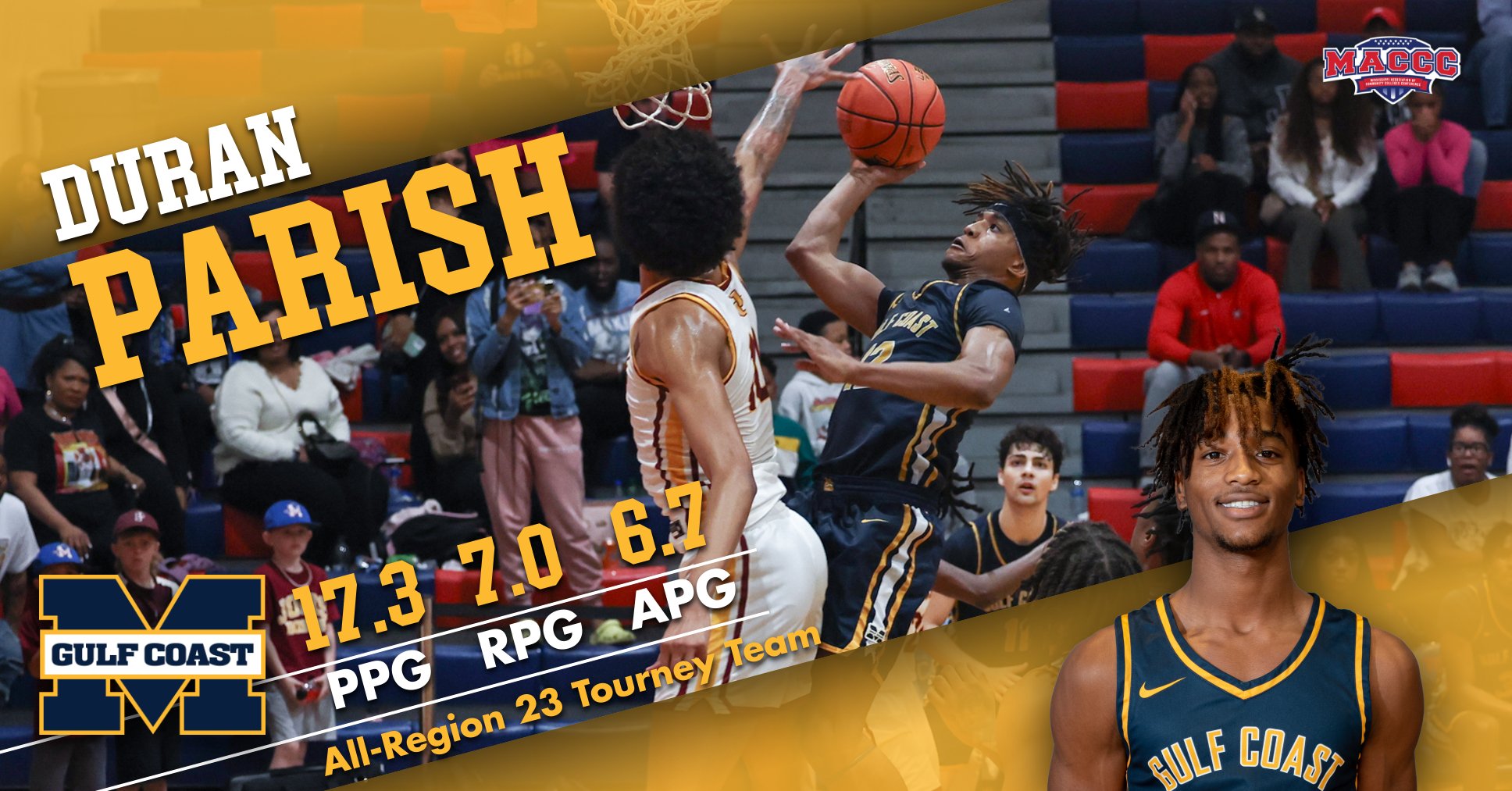Parish named to All-R23 Tourney Team