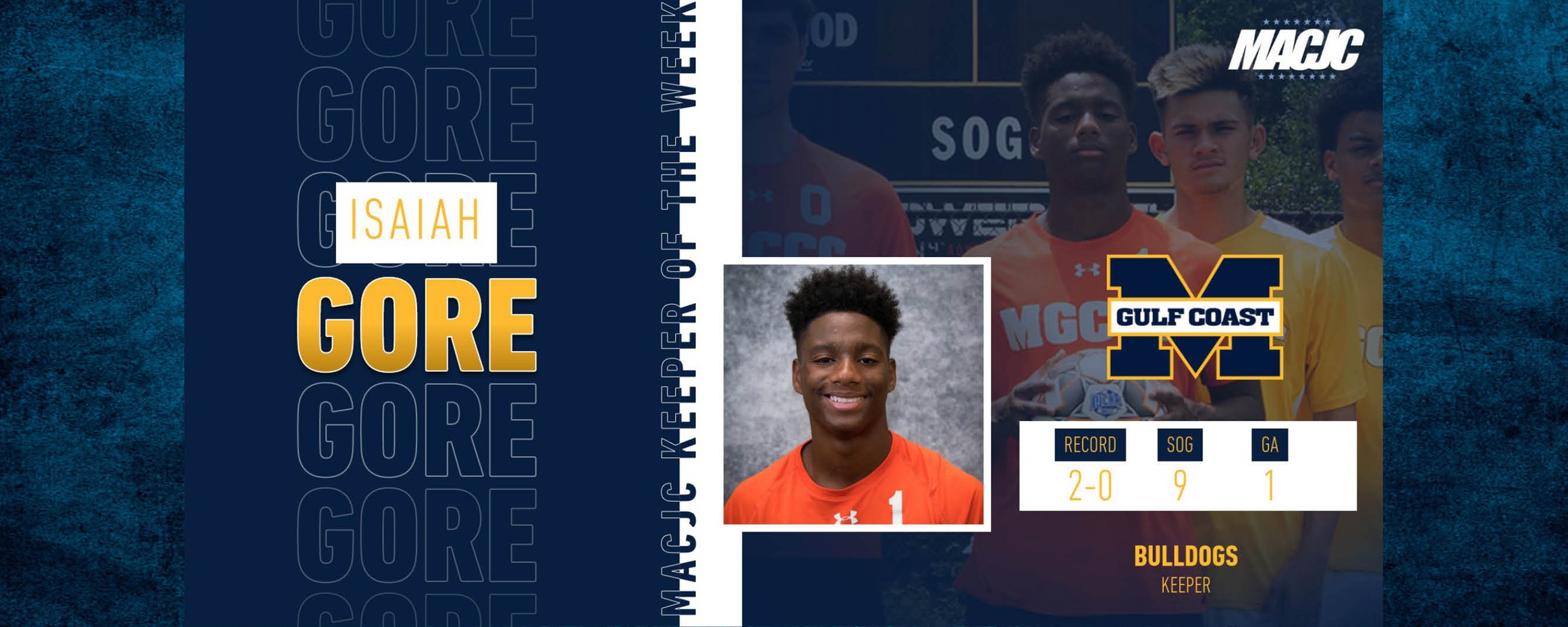 Gore named MACJC Keeper of the Week