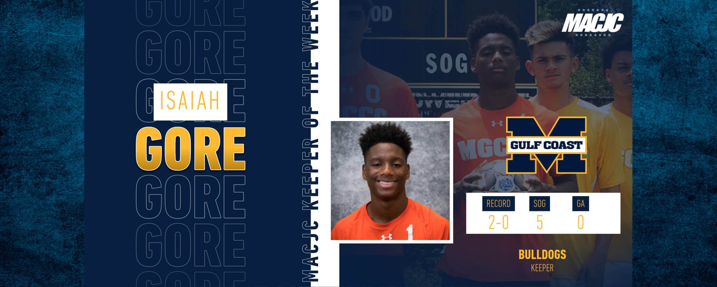 Gore named MACJC Keeper of the Week