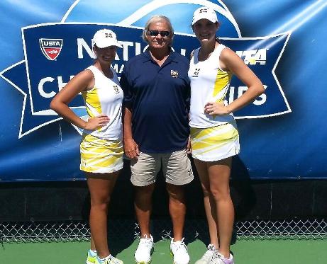(From left to right): Kit Chowdhary, MGCCC tennis coach Gary Bourgeois, and Christa Owen.