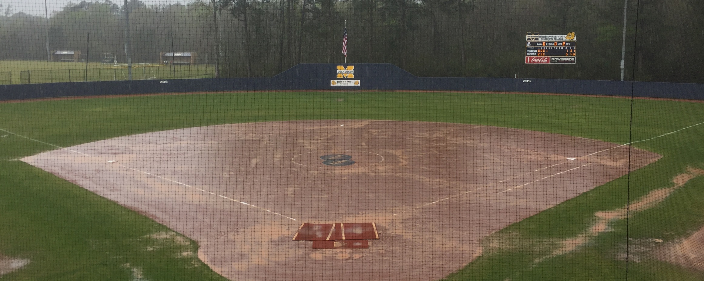Softball games rained out