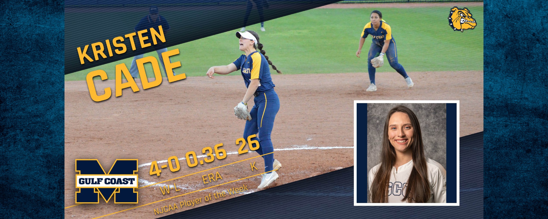 Cade wins NJCAA Pitcher of the Week