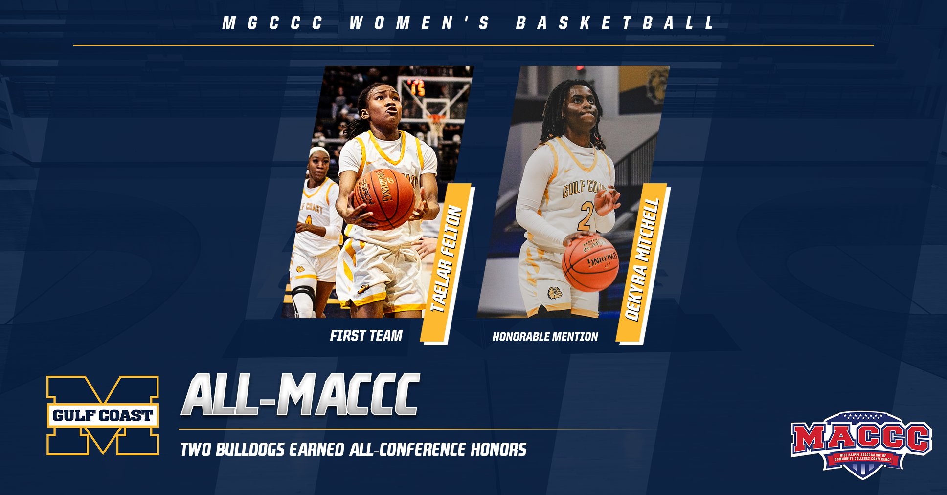 Felton, Mitchell earn All-MACCC honors