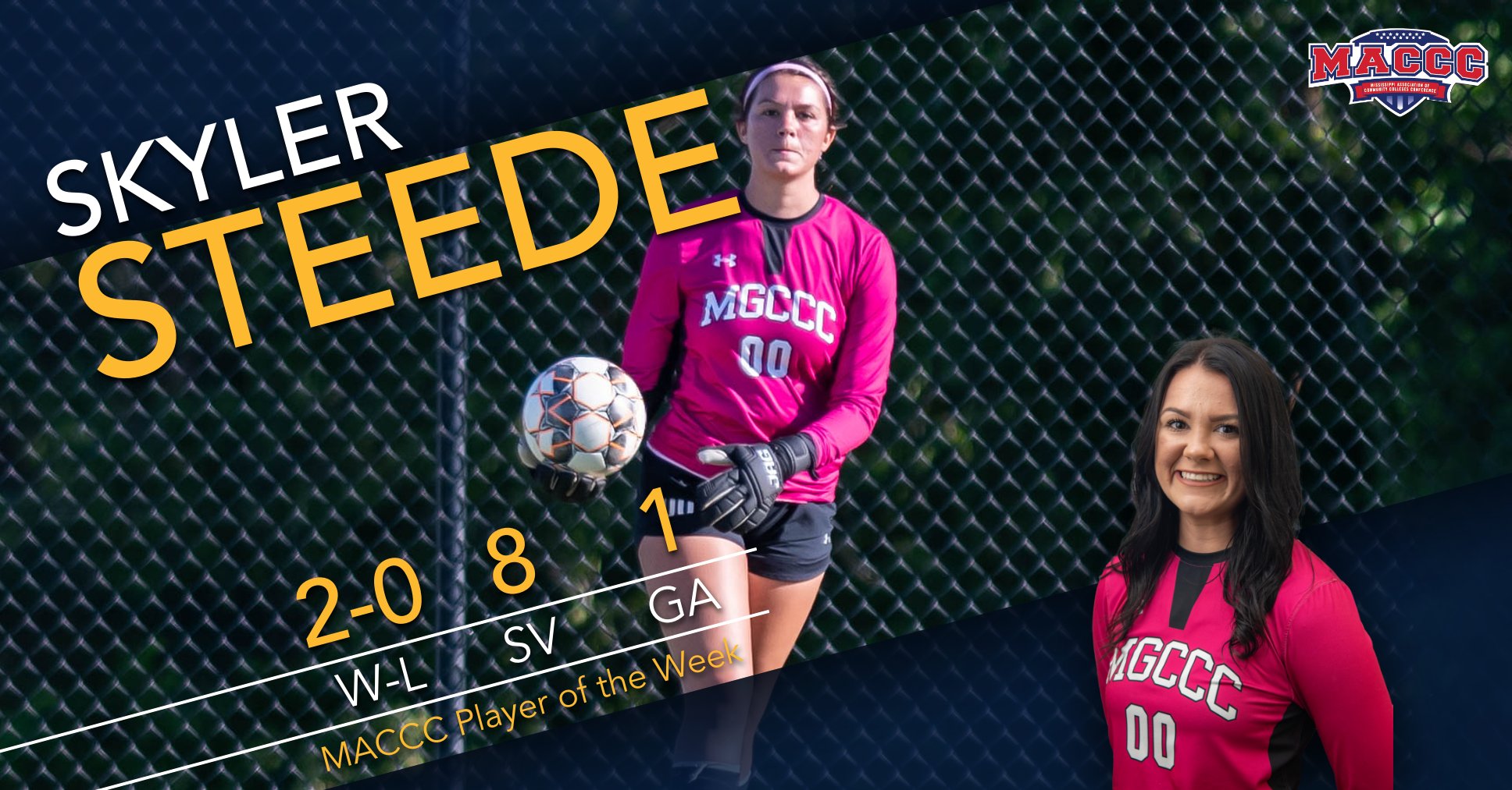Steede wins MACCC Keeper of the Week