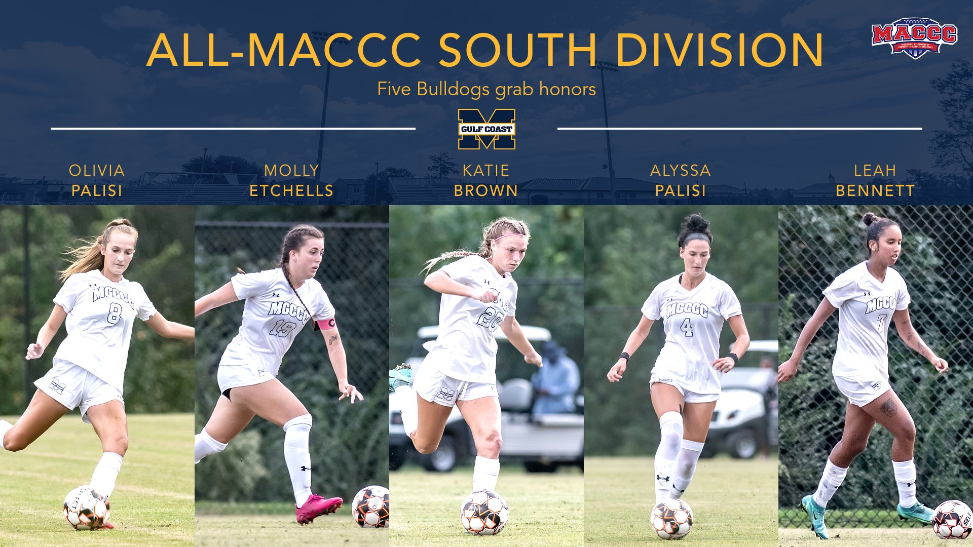 Five Bulldogs earn All-MACCC South honors